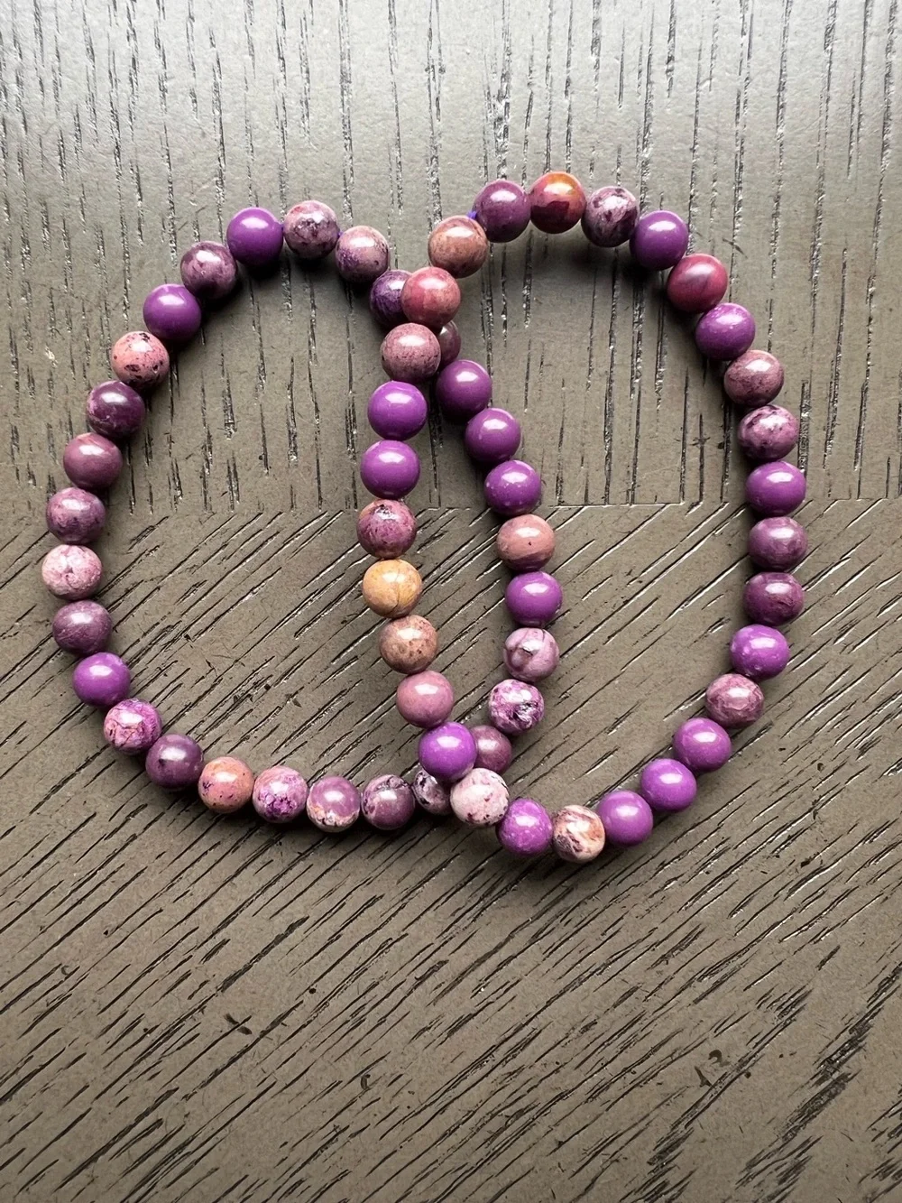 Purple sugilite bracelet 6mm SIZE 6.5’ ( ONE )